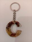 Handmade Letter Keychain (Black & Gold )