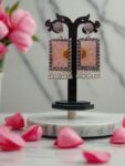 Handmade Rectangle Earrings with Intricate Handwork