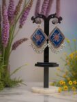 Handmade Diamond Earrings with Exquisite Handwork – Royal Blue