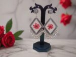 Handmade Diamond Earrings with Intricate Handwork
