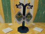 Handmade Diamond Earrings with Exquisite Handwork – Bold Green