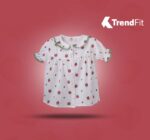 Girls Rien Cotton Shirt (Strawberry Pattern)