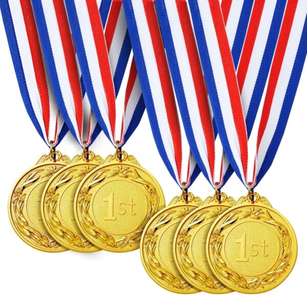Award Medal Set - Metal for Sports, Competitions, Spelling Bees, Party Favors