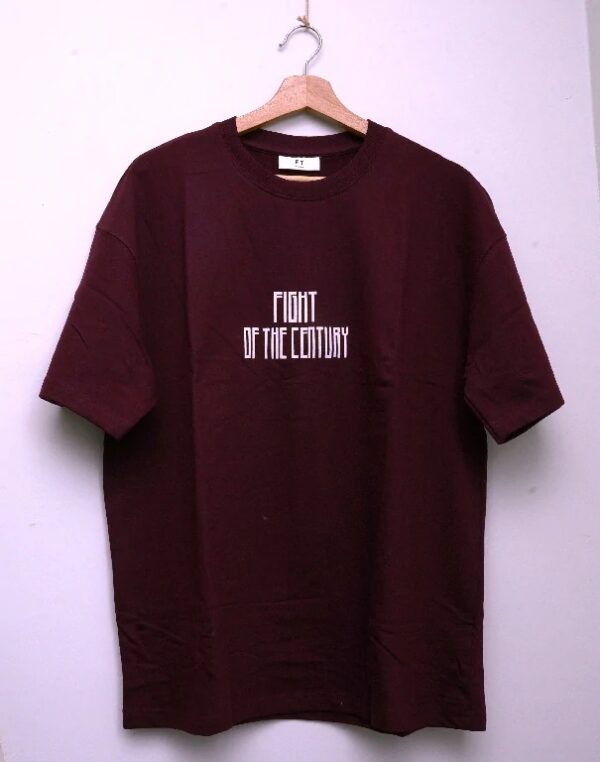 First Tilor Round Neck Cotton T-Shirt – Maroon